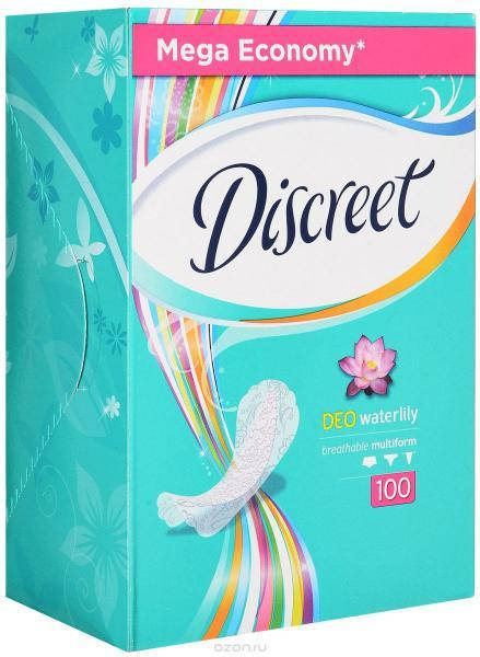 

Прокладки щоденні Discreet 100шт Deo Водяна лілія
