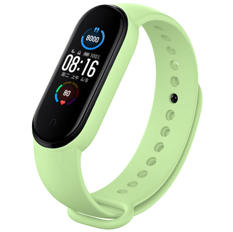 

Mi band 5 6 ремешок ми бенд 6 5 силиконовый Фисташковый