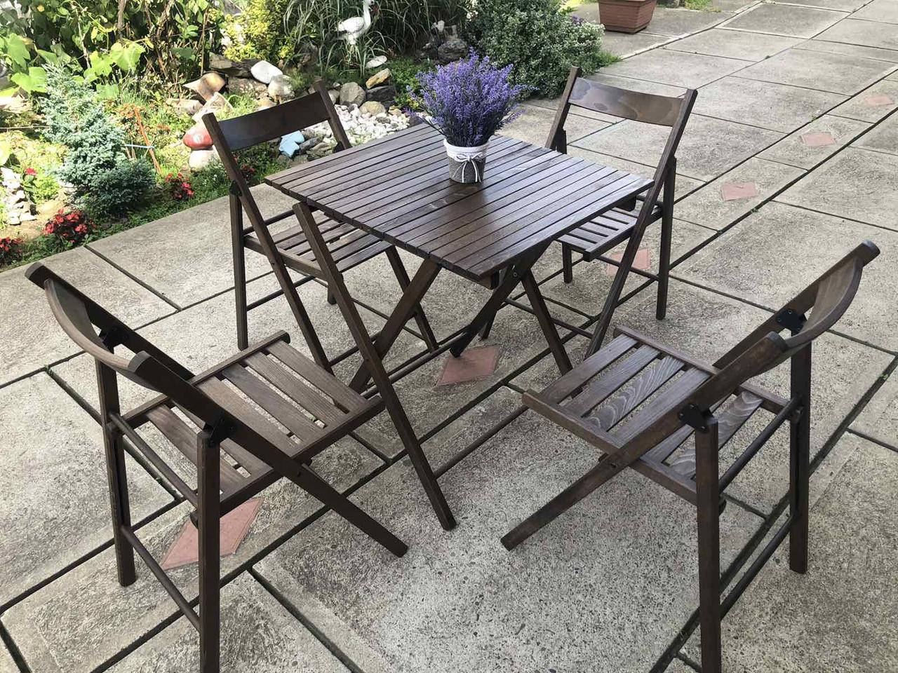 

Деревянная складная мебель для отдыха коричневый