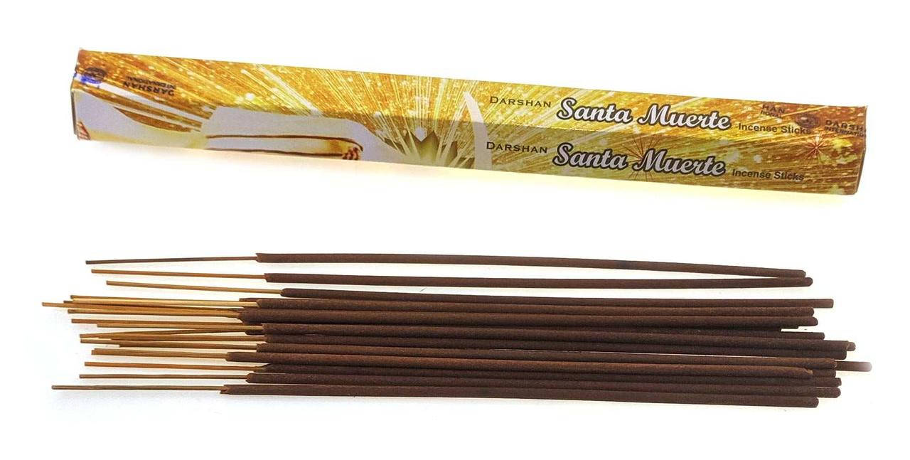

Ароматические палочки Santa Muerte Gold "Святая смерть" Darshan Индия