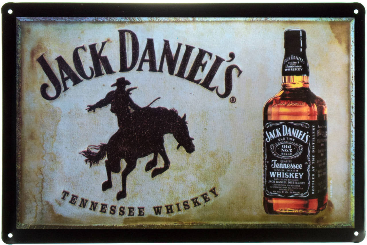 

Металлическая табличка "Джек Дениелс Виски Из Теннесси / Jack Daniel's Tennessee Whiskey" (ms-00694)