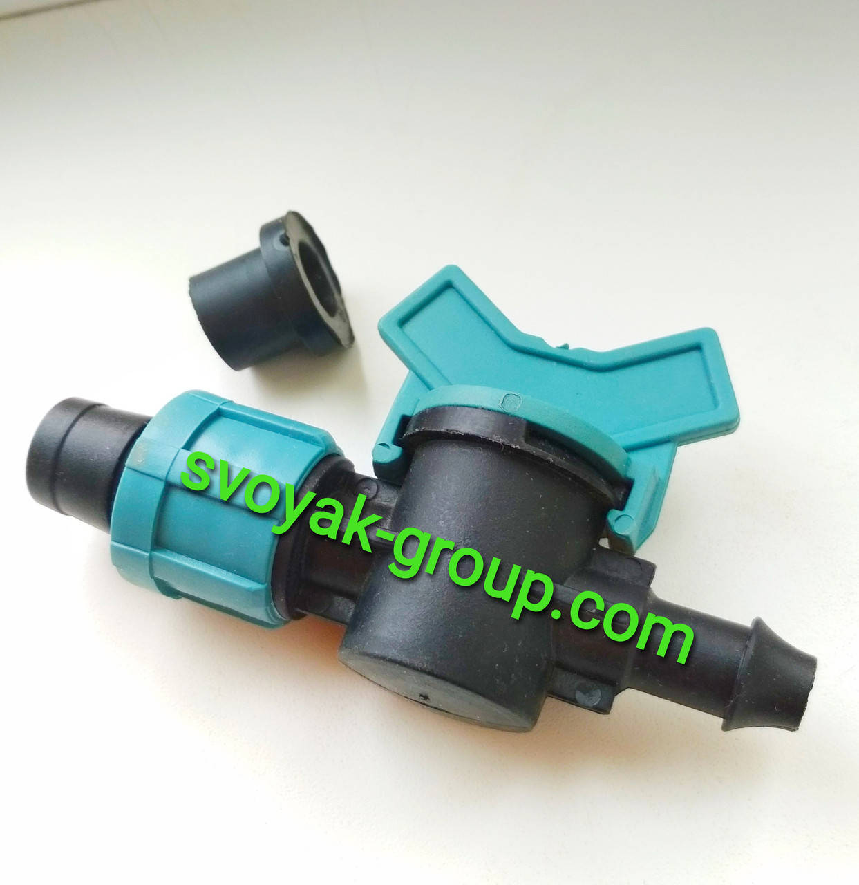 

Кран стартовый с резинкой для капельной ленты "Santeh Plast".