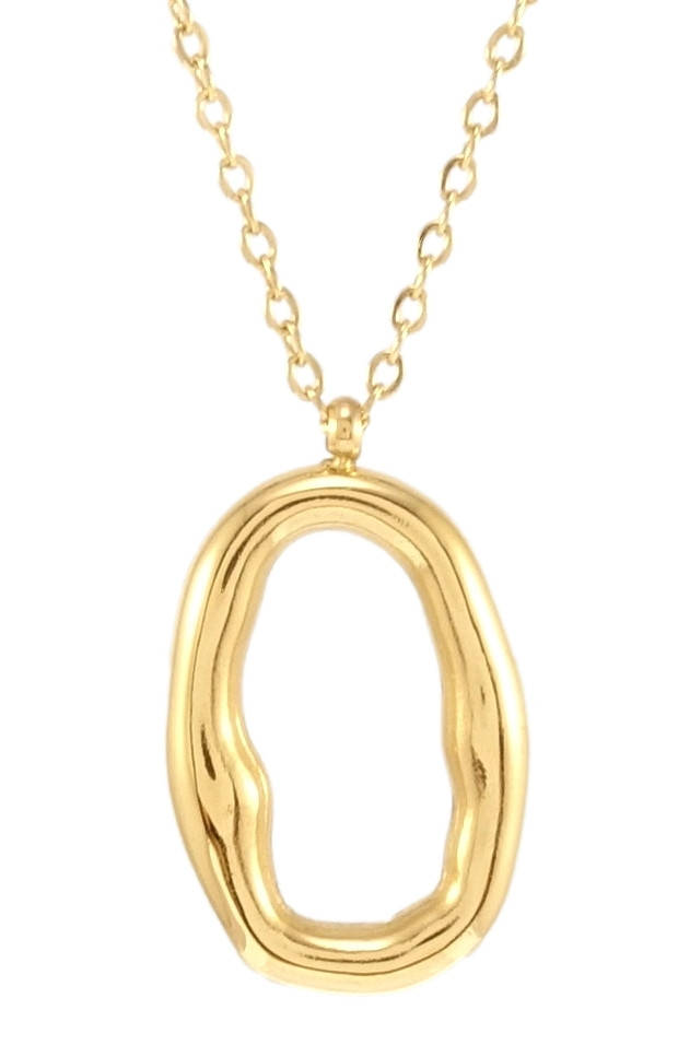 

Подвеска на цепочке XP ТТМ Stainless Steel Желтый оттенок "Овальная подвеска" длина 41,5-46,5см х 1мм