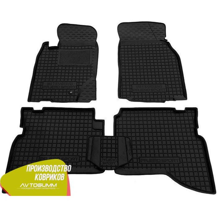 

Авто коврики в салон Mitsubishi Pajero Sport / Митсубиши Паджеро Спорт 1998-2007, Черный