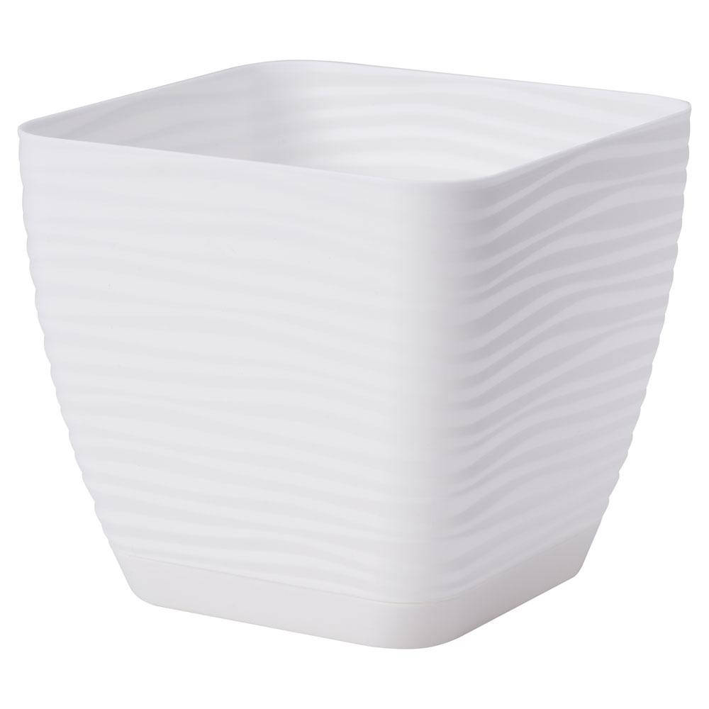 

Горшок для цветов Сахара мини Квадро-23 7,5 л белый (3650-011)