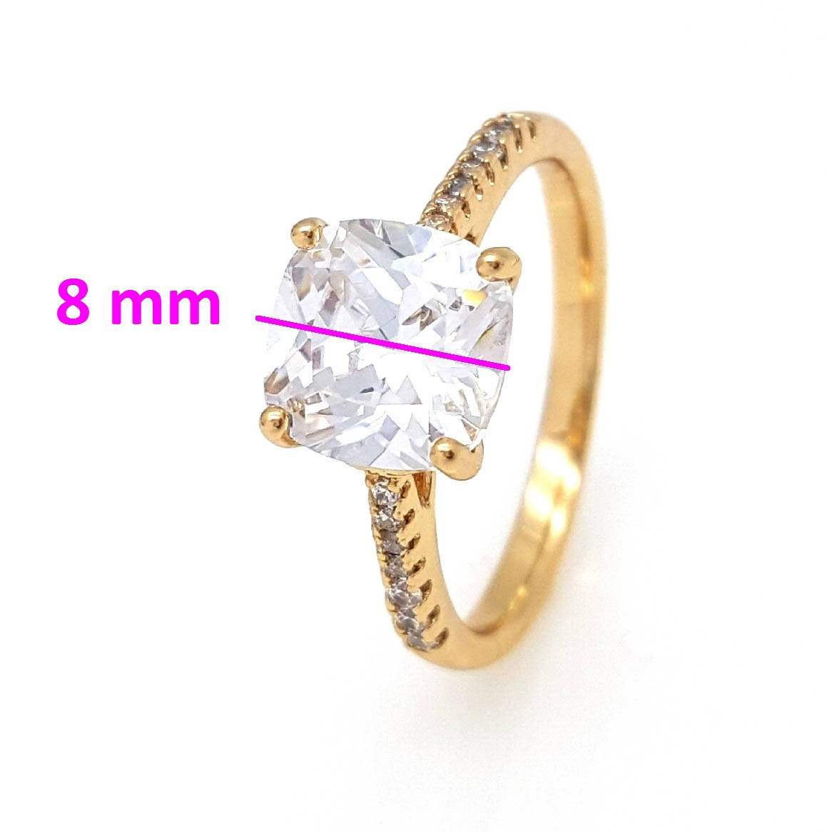 

Кольцо, позолота Xuping, с граненым цирконием, p. 17, р. 18, p. 18,5 р. 19 18К