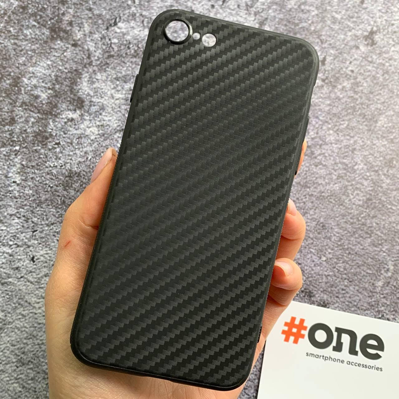 

Чехол для iPhone 7 накладка тонкий карбоновый чехол для айфон 7 черний CSl