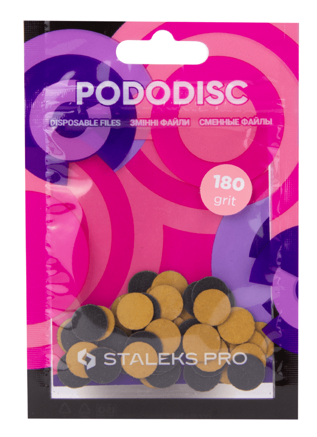 

Сменные файлы для педикюрного диска Pododisc Staleks Pro XS 180 грит (50 шт) PDF-10-100