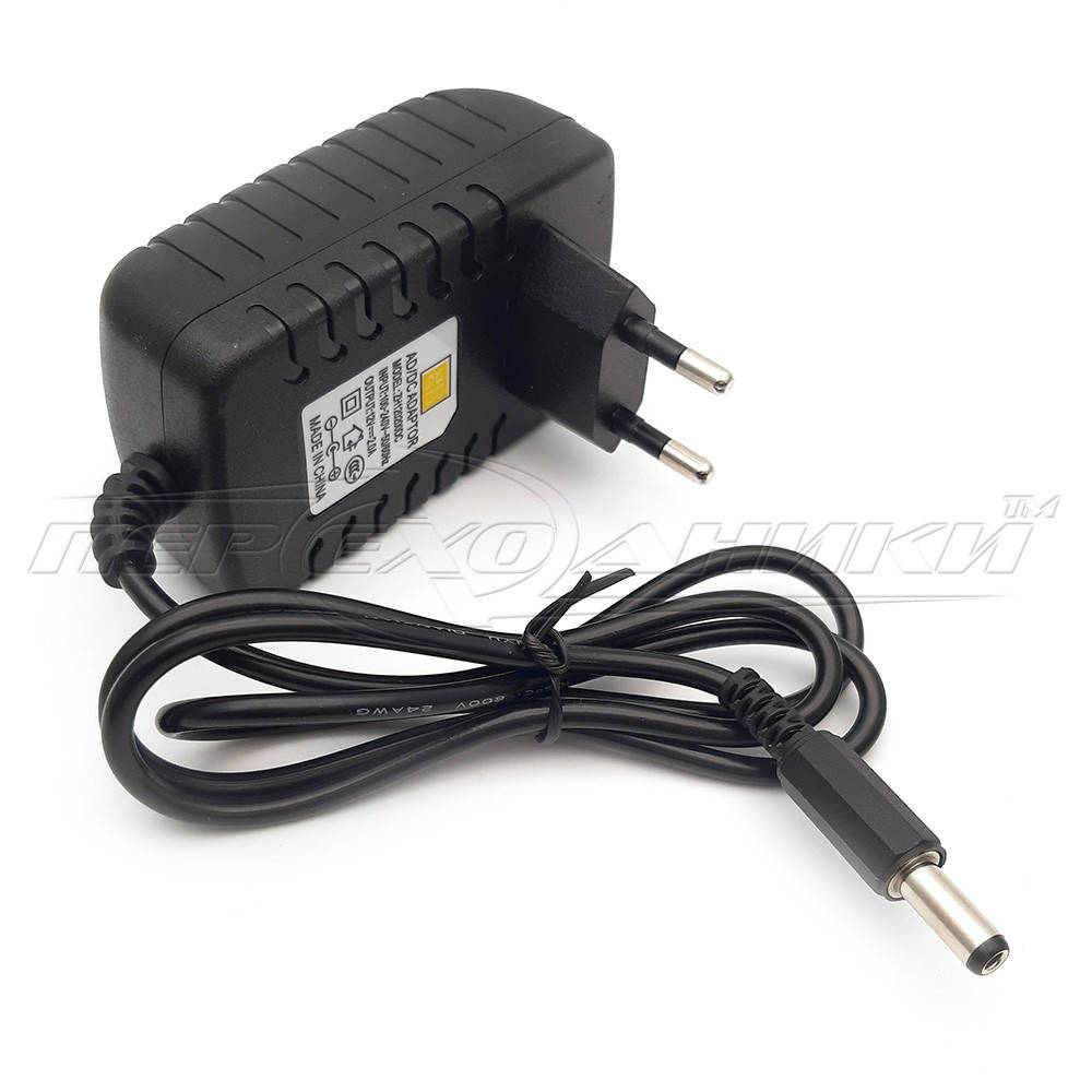 

Импульсный блок питания 12V 2A (24Вт), штекер 5.5х2.1 мм, 0.9 м (хорошее качество)