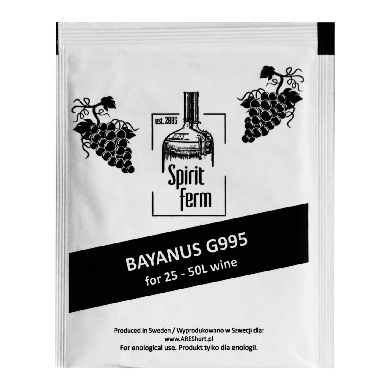 

Винные дрожжи Spirit Ferm Bayanus G995, 10 г