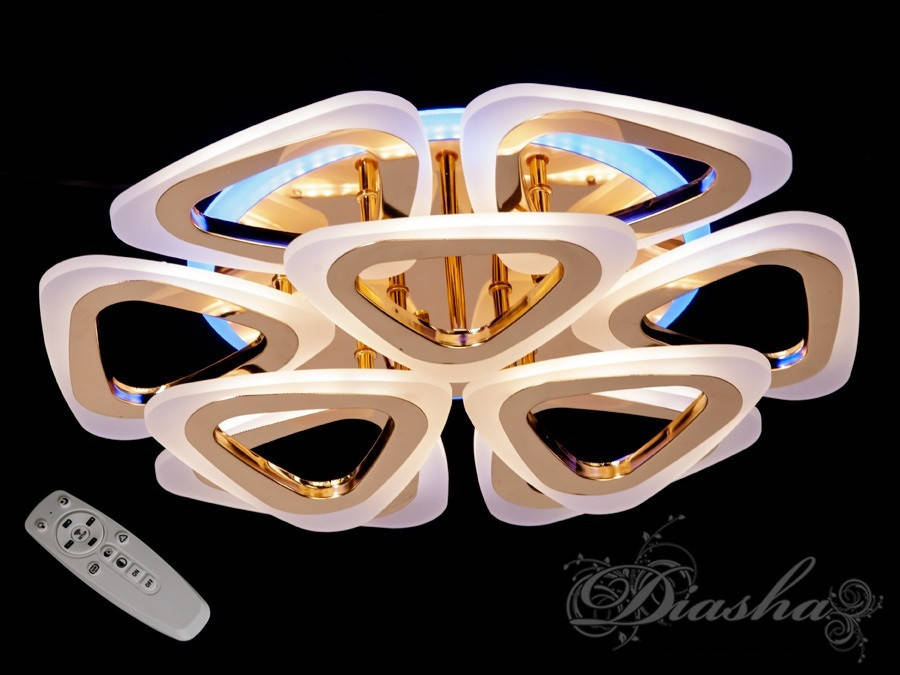 

Потолочная LED-люстра с диммером и подсветкой A8118/6+3G LED 3color dimmer