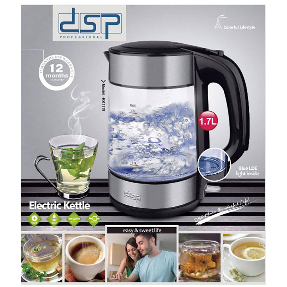 

Стеклянный электрочайник DSP KK1119