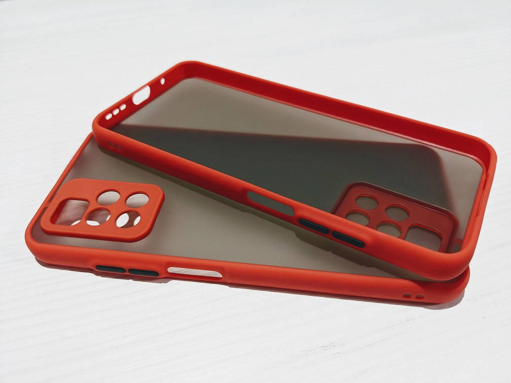 

Тонкий матовый чехол для Xiaomi Redmi 10 Красный бампер