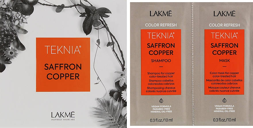

Набор пробников Lakme Teknia Color Refresh Saffron Copper 2*10 мл