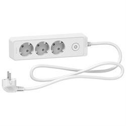 

Удлинитель на 3 розетки, шнур 1,5м, белый, Unica Extend ST9431W Schneider Electric
