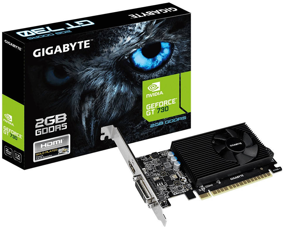 

Видеокарта Gigabyte GT 730 2048MB GDDR5 (64bit) (GV-N730D5-2GL)