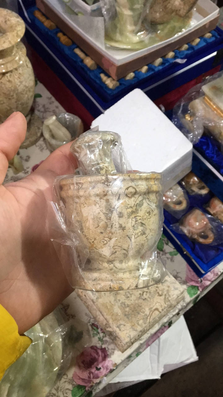 

Ступка с пестиком Яшма 3 дюйма. 7 см.