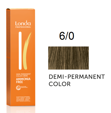 

Тонирующая крем-краска Londa Professional без аммиака 6/0 Темный блондин 60 мл.