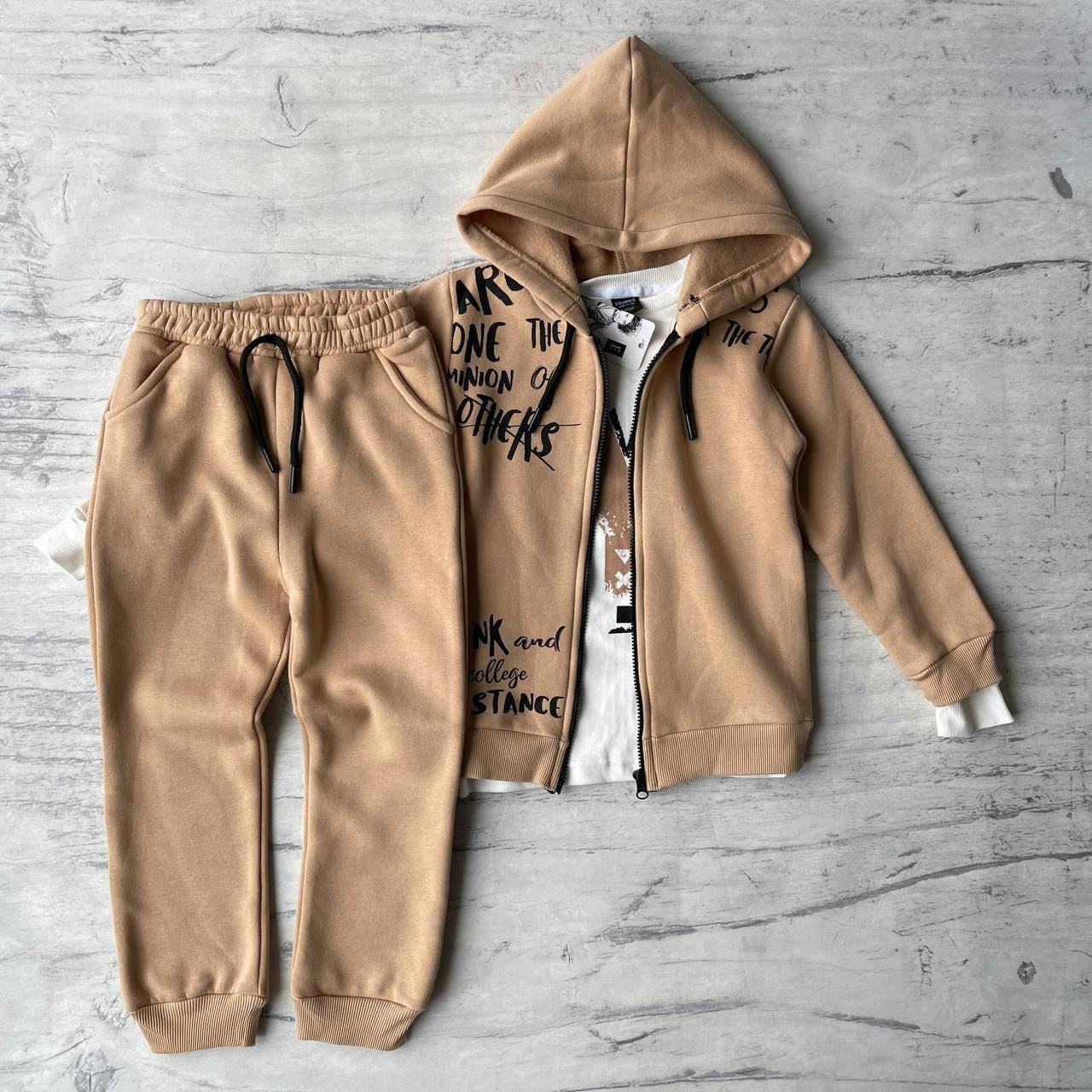 

Теплый костюм тройка на мальчика 943. Размер 116 см, 122 см, 128 см