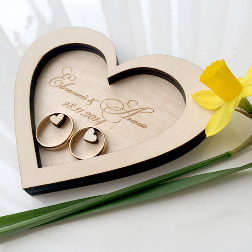 

Сердце с именами для колец 100х100мм