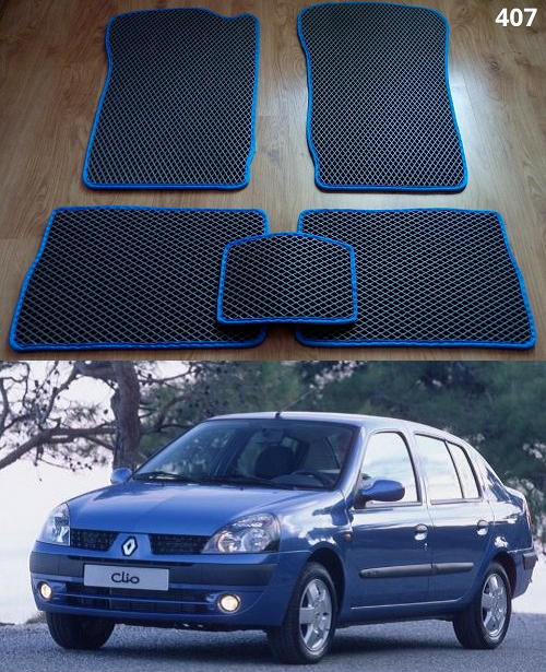 

Коврики ЕВА в салон Renault Symbol I '01-08, Черный