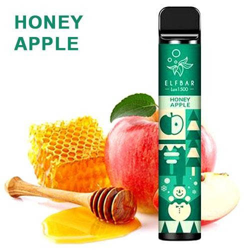 

Електронная сигаретаElf bar 1500 затяжек с вкусом Honey Apple Оригинал Англ врсия 5%, Розовый