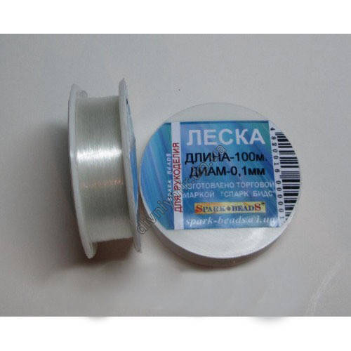

Прозрачная леска, 0,1 мм, 100 м