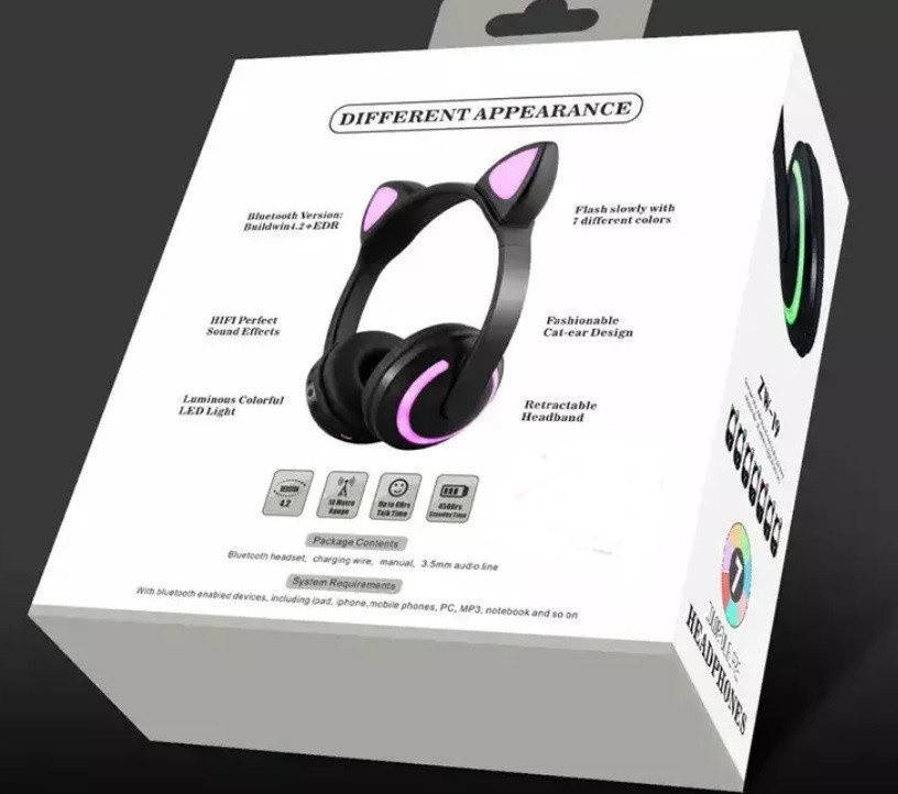 

Bluetooth 4.0!!! Розовые наушники с кошачьими ушками. ЛУЧШИЙ ПОДАРОК ДЕВОЧКЕ!, Розовый