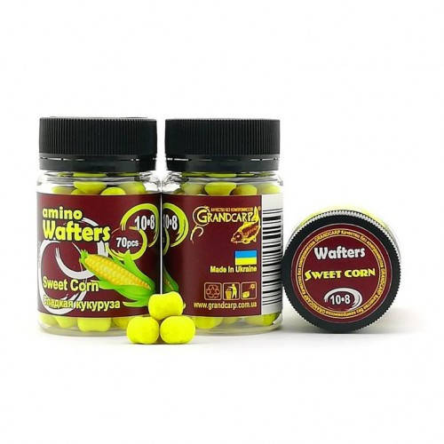 

Бойлы нейтральной плавучести Amino Wafters Sweet Corn (Кукуруза) 10х8мм 70шт