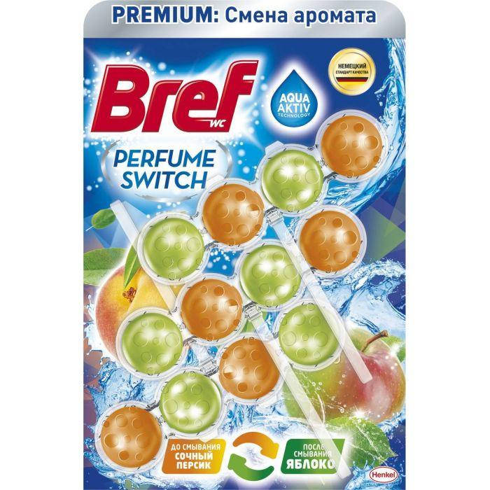 

Блок для унитаза подвесной Bref Смена аромата Персик-Яблоко, 3х50 г