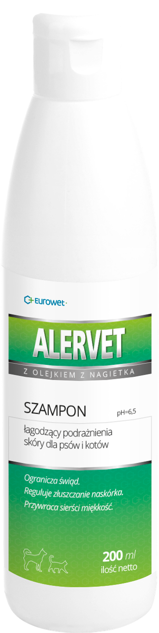 

Alervet (Алервет) шампунь с маслом календулы 200мл для собак и кошек Eurowet, Польша