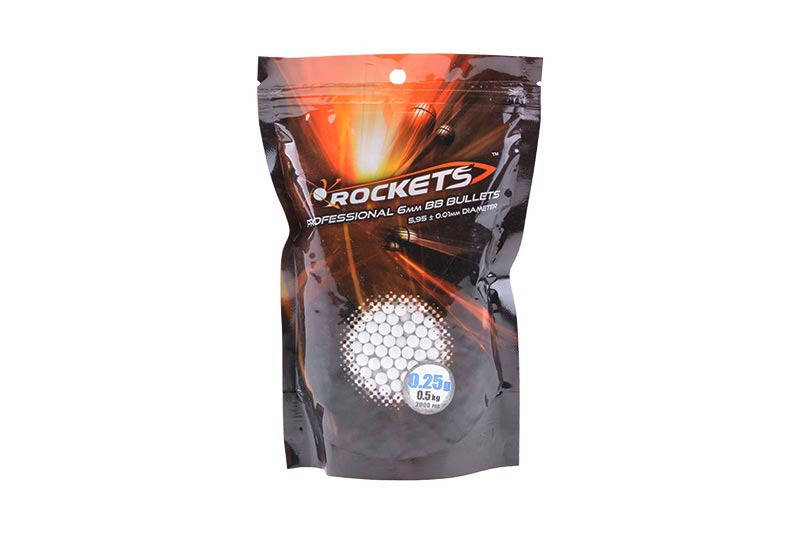 

Страйкбольные шары Rockets Professional – 0.25g -2000шт- 0.5kg (для страйкбола)