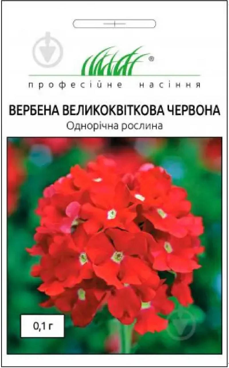

Вербена великоквіткова червона 0,1гр Професійне насіння Нидерланды, Красный