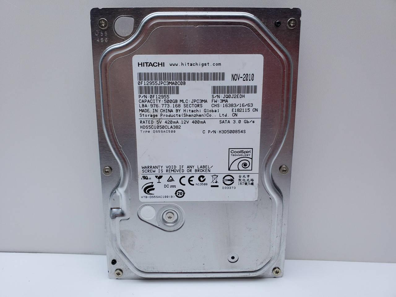 

HDD Жорсткий диск HITACHI 500Gb Sata II 3.5 " 7200rpm ІДЕАЛЬНИЙ СТАН