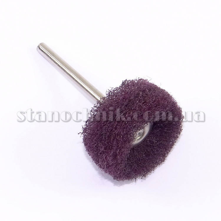 

Круг скотч-брайт на штоке 25х10х3 мм P500 (бордовый)