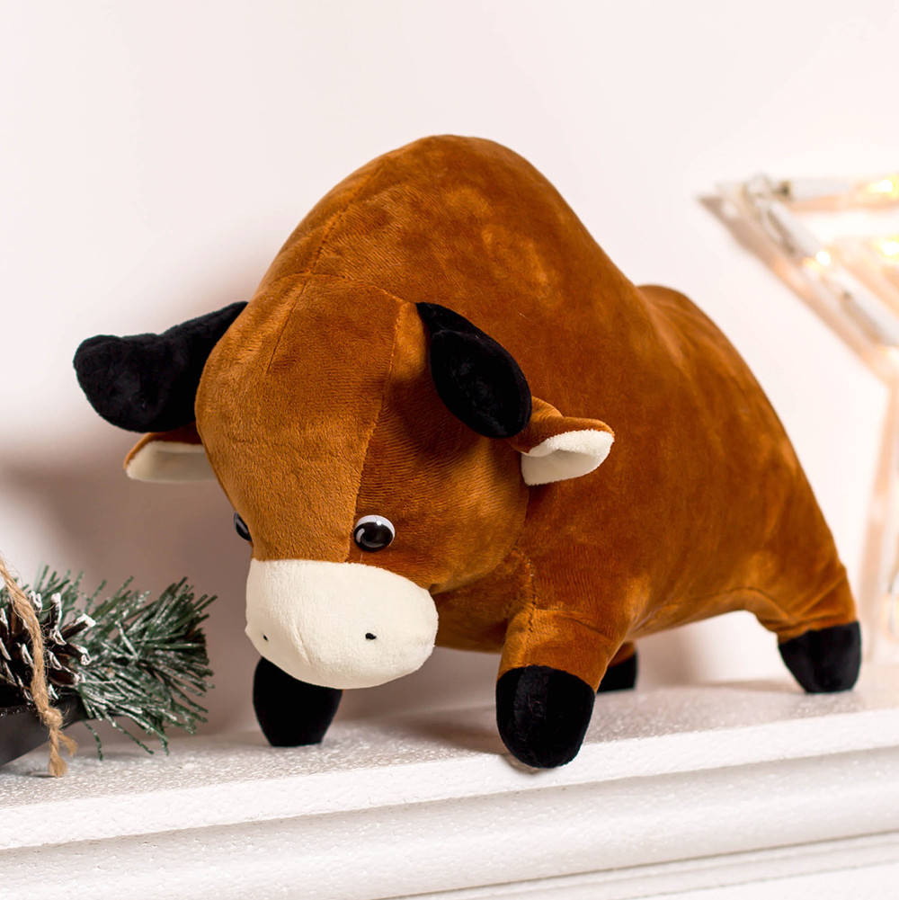 

Бычок - мягкая игрушка, 30 см, Коричневый