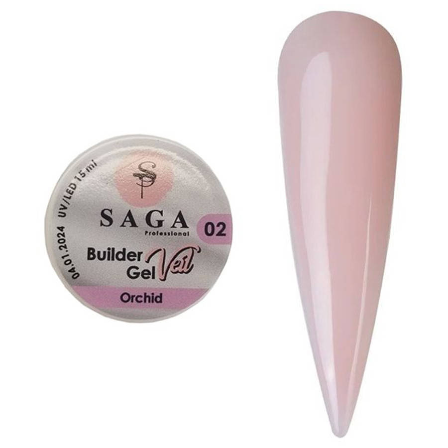 

Гель для наращивания SAGA Builder Gel Veil, Orchid №2
