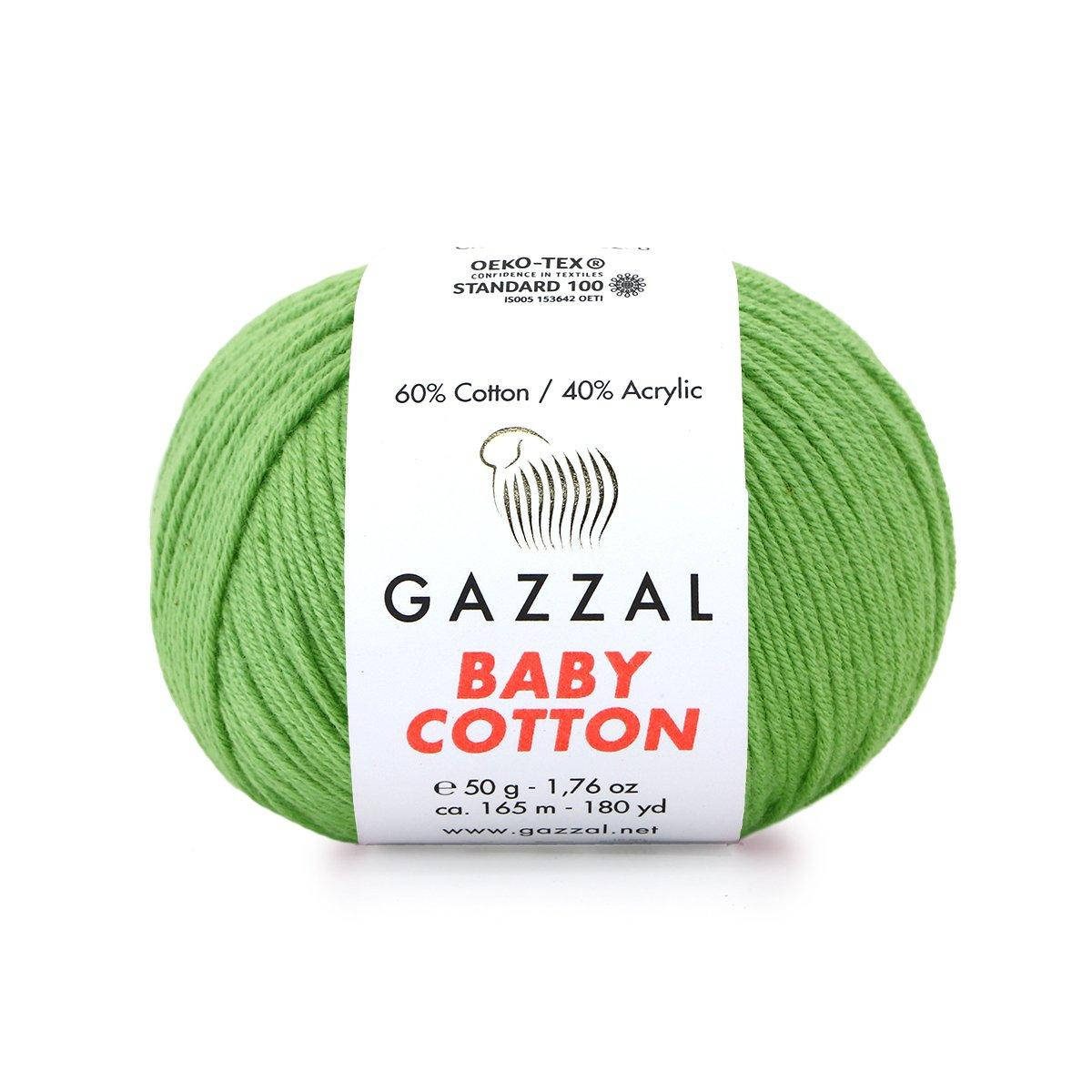 

Gazzal Baby Cotton № 3448 зеленый, Красный