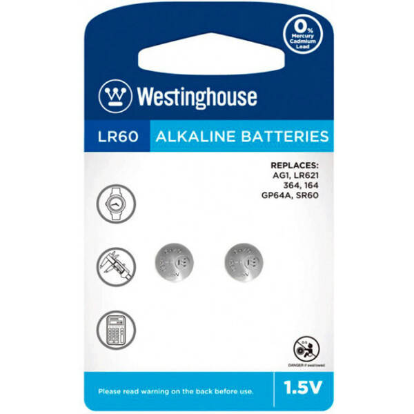 

Батарейка Westinghouse Alkaline G1/ 364/ LR60/ LR621 (2шт)