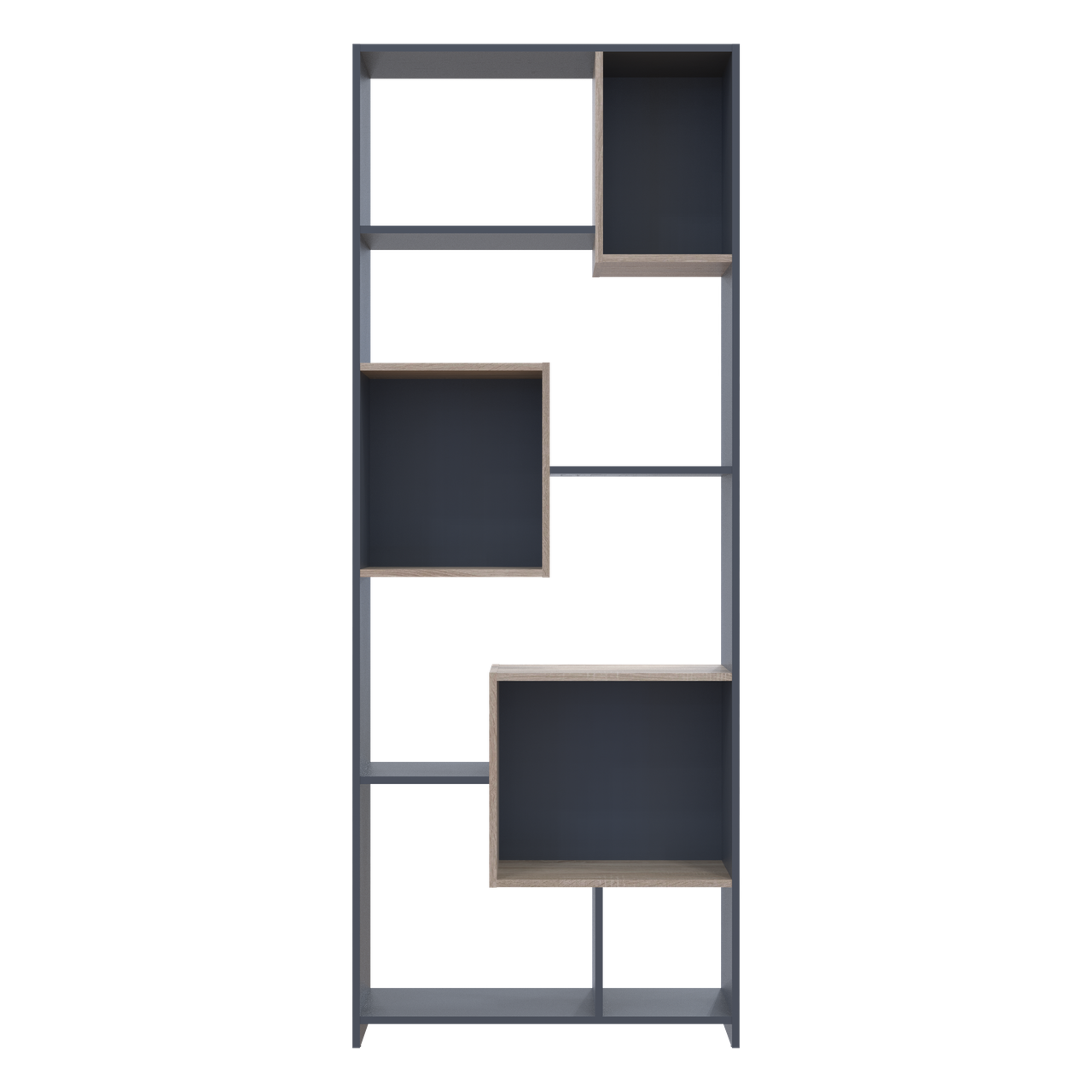 Етажерка висока Doros B1S Графіт/Дуб Сонома 81х30х210 (41516040) 2