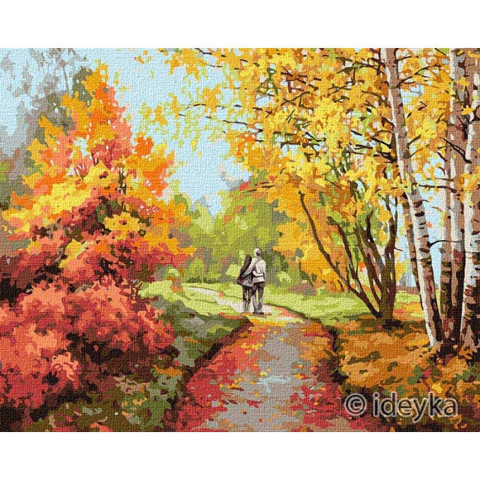 

Картина по номерам Осенняя прогулка light_art_brush Идейка 40 х 50 KHO4796