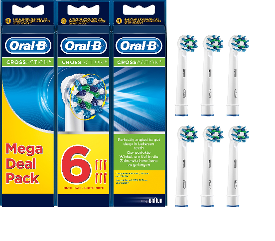 

Сменные насадки для электрической зубной щетки ORAL-B EB50 CrossAction 6 шт