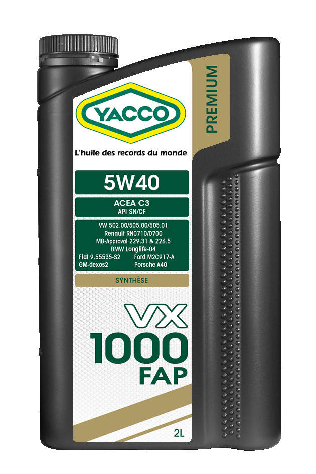 

Масло моторное YACCO VX 1000 FAP 5W-40 5лит