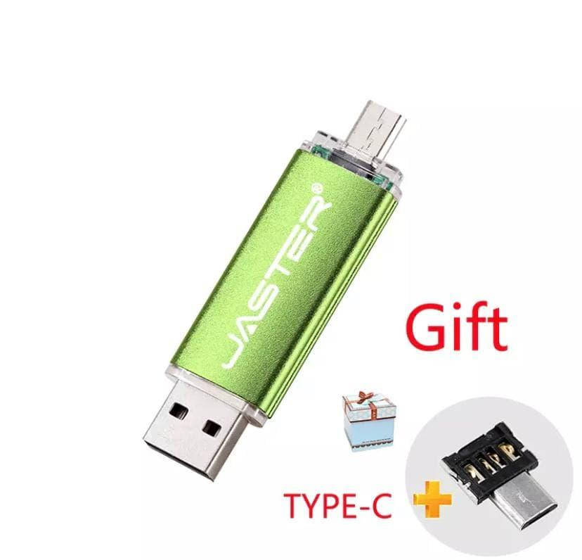 

Флеш память 64 гб USB 2.0 Flash Drive 64 Gb JASTER Micro Usb зелёный