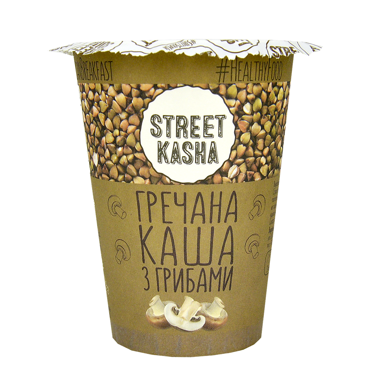 

Каша STREET KASHA Гречневая с грибами 50г стакан, 30шт/ящ