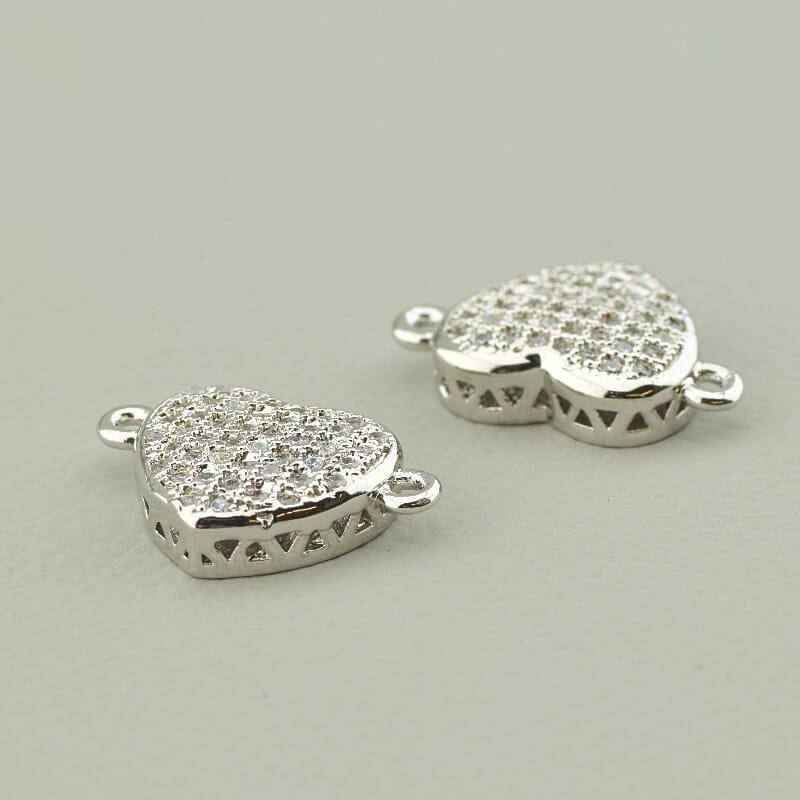 

079413 Коннектор Фианит 12х11 (родий)