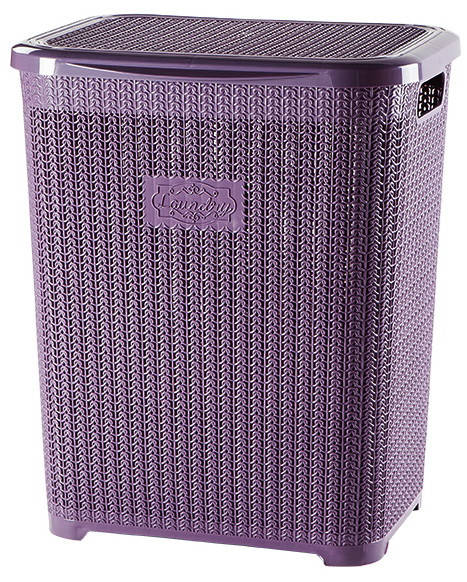 

Корзина для белья VIOLET HOUSE 1007 Виолетта PLUM с крышкой 45 л, Фиолетовый