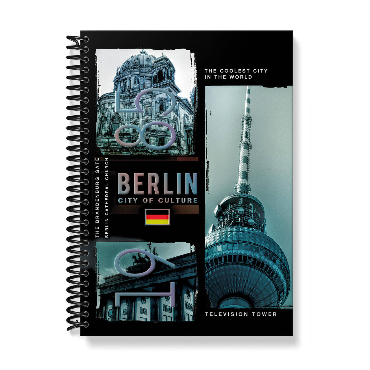 

Блокнот "Аркуш" В6,120арк, кліт, бок спір, мат лам, тв.обкл, крем блок 1B1704 Berlin