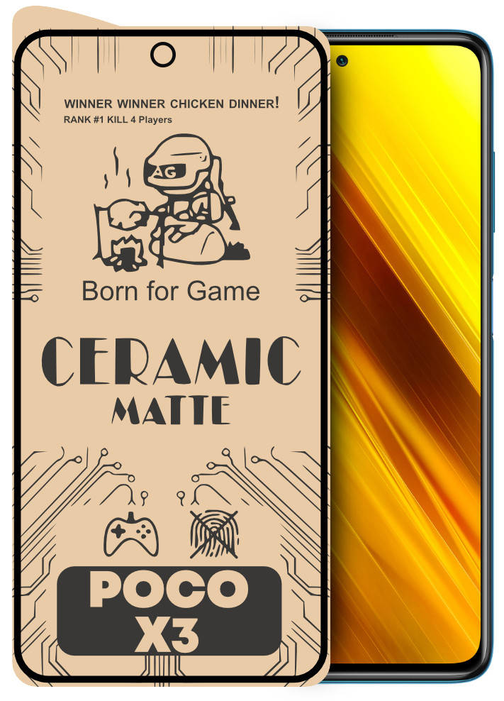 

Защитное стекло Ceramic на Xiaomi (матовое), Черный