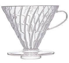 

Пуровер Hario V60 01 прозрачный пластиковый для заваривания кофе на 1-2 чашки, Белый